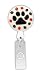 Paw Print 3D Rubber Retractable Badge Holder