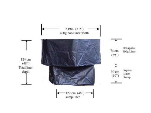 Intalogs EPDM LINER WITH SUMP FOR 600 GALLON NORLOG KOI CARP FISH POND POOL