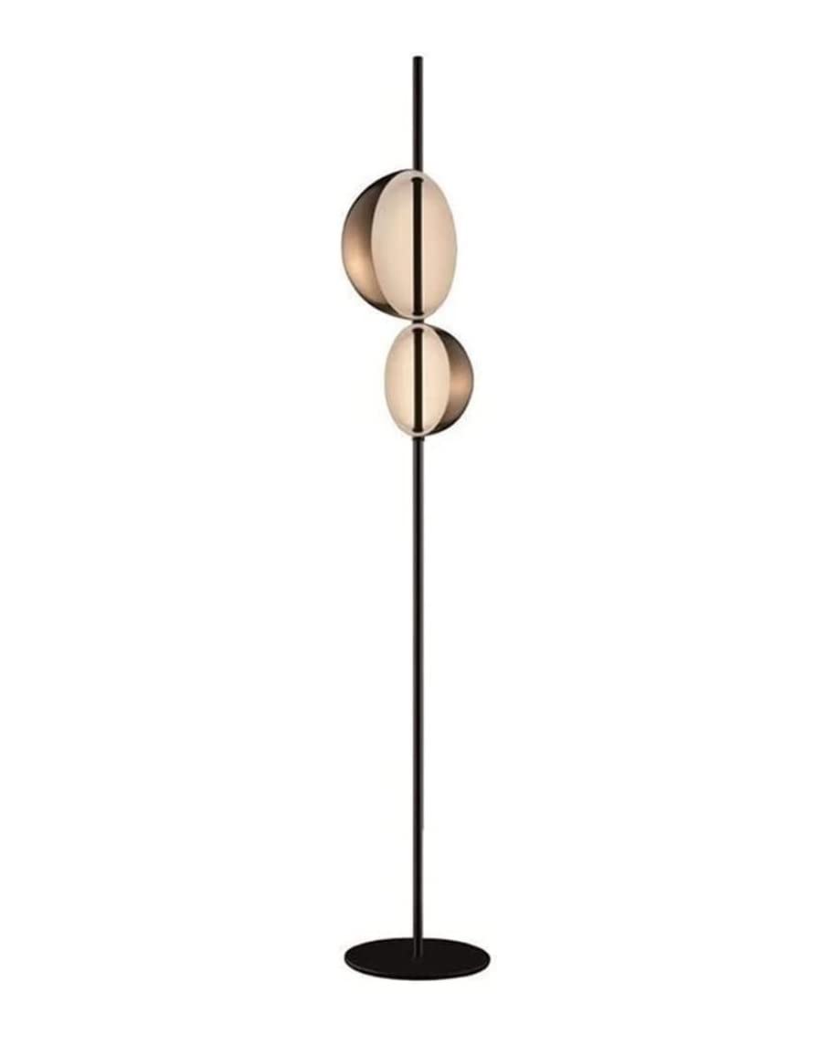 CVdrtyED Standing Lamp Creative Standing Lamp LED Floor Modern Light for Living Room Double Lampshade Reading Bedroom Living Room(Gold)