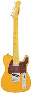 CNZ Audio TL Mini Electric Guitar - Butterscotch Blonde Finish, Tortoise Pickguard, 3/4 Short Scale, 7/8 size Guitar, 2 Single Coil Pickups, C Shaped Maple Neck, Classic Look & Feel