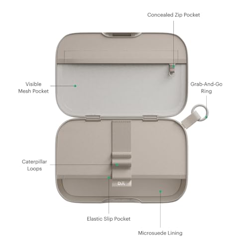 Image of DailyObjects Sand Park Tech Organiser | Travel Digital Accessories Storage Bag | Compact Travel Case for Camera Cables, Chargers, Memory Cards & Accessories | Durable & Stylish Storage Pouch