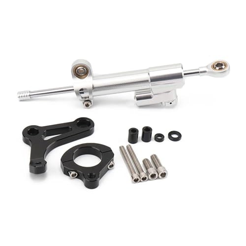 Lenkung Stabilisieren Zubehör CNC-Lenkungsdämpfer-Stabilisator-Puffer Mit Halterungssatz Für Yamaha X-MAX300 2017–2023 Motorrad Dämpfer Halterung(Satz 2)