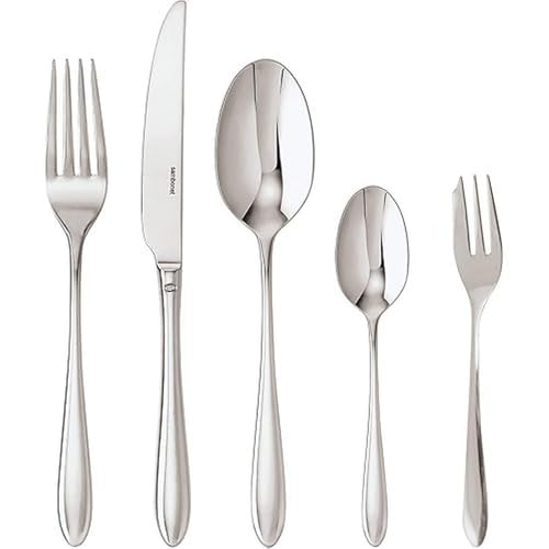 Sambonet Dream 52515-N1 Set di Posate da Tavola Monoblocco in Acciaio Inox 18/10, per 6 persone, 30 pezzi: 6 forchette, 6 coltelli, 6 cucchiai, 6 cucchiaini tè, 6 forchette dolce