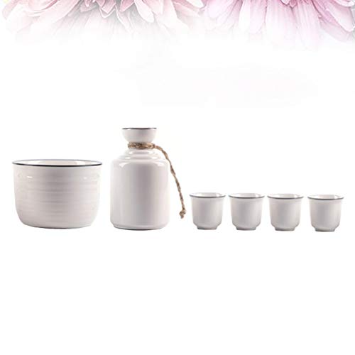 Conjunto de 1 xícara de saquê japonês Amosfun tradicional cerâmica de porcelana cerâmica, artesanato