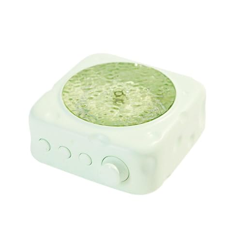 Waves - Reproductor de vinilo portátil con Bluetooth, altavoz de vinilo vintage con luces de estado de ánimo, altavoces de proyección de agua de queso, ondulación