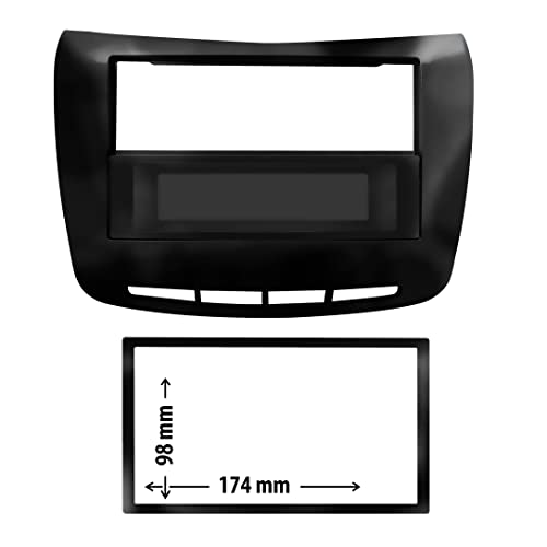 Mascherina Phonocar 3/196 Lancia Delta 2013> 2 Din Colore Nero Lucido