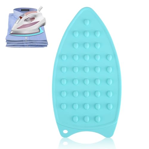 HERCHR Silicone Ironing Rest Pad, Large Portable Ironing Mat Iron Accessories for Ironing Board, Sewing, Curling Irons, Flat Irons, Straightener(Green)