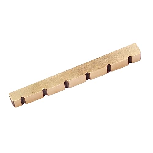 Totority Copper Pillow Guitar Accessory String Pre-slotted Bone Guitar Nut Brass Nuts Slotted Metal Parts Instrument Accessory for