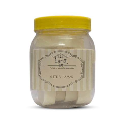 Image of White Beeswax 250g Cosmetic Grade Raw Material for Lip Balm, Cream, Lotion, Soap & Candle Making | Refined White Bees Wax Blocks