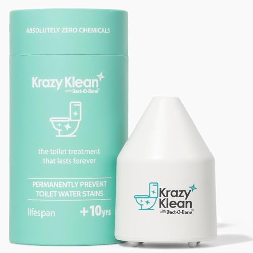 Krazy Klean Pro Toilet Cleaner, Household Cleaning Solution, Natural Long Lasting Toilet Cleaner for Hard Water Stains & Rings, Chemical Free Bathroom Cleaning Product, Drop In Tank System, 1 Count