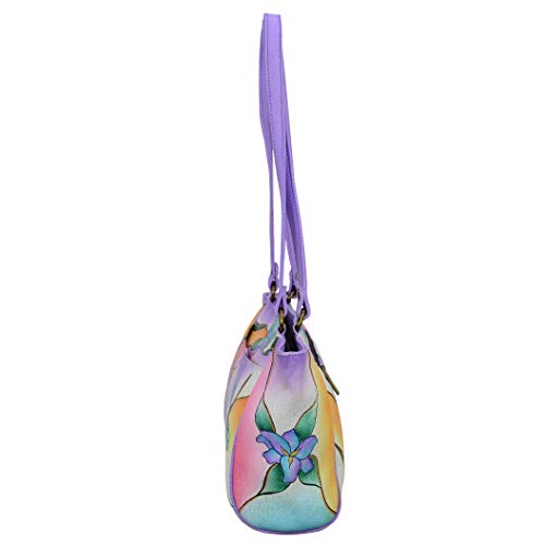 Bolsa pequeña de cuero con pintura original para mujer miniatura 4
