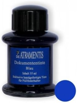 Document Blue Ink Premium Handmade Fountain Pen Ink by De Atramentis.