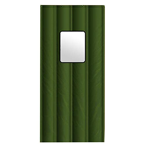 CAIJUN-Cortina de puerta Plegable Esponja De Relleno Ventana Transparente Impermeable Mantener Caliente, 3 Estilos, 24 Tallas (Color : B, Tamaño : 90x200cm)