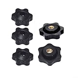 5PCS Star Knob Thumb Nuts, Six-Lobed Plastic and for Brass Hand Tightening Clamping Nuts for Machinery Equipment and Industrial Tools (5x25mm)