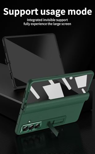 Coque Samsung Galaxy Z Fold 5 étui à rabat rigide finition bleu nuit