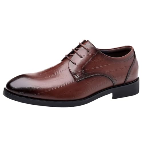 Party Men's Dress Oxford Formal Shoes Synthetic Leather Lace Up Pointed Toe Anti-Slip Slip Resistant Rubber Sole Office Business2