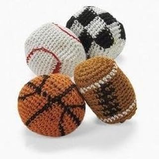 Dozen (12) Sports Hacky Sacks, Knitted Kick Balls (Pack of 12) Foot Bags/Kick Balls/Hacky Sacks