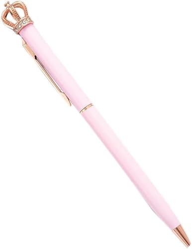 Gryshanyun Shiny Metal Crown Ballpoint Pens, Crystal Design Office & School Stationery, Metal Pens, Office Supplies