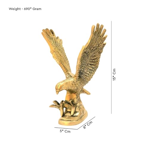 Image of Vastu Remedy Brass Eagle Idol for Skill, Leadership & Focus | Pure Brass Sculpture for Home & Office Decor