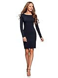 Kleidlänge (Größe M): 91cm oodji Ultra Damen Enges Kleid Basic, Blau, DE 32 / EU 34 / XXS