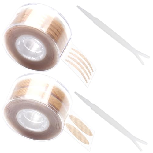 GGUFAY 2 Rollo Cintas para Párpados, 1200 Pcs Tiras Invisibles para Levantar Párpados Dobles para Párpados, Cintas para Ojos Autoadhesivas para Párpados Mono Caídos con Capucha