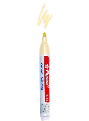 Caneta para Rejunte Renovador Tinta para Azulejo e Piso - BEGE | À Prova d'Água, Uso Interno e Externo