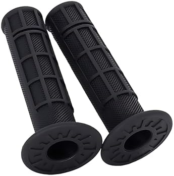 ATV Hand Grips 7/8" Soft Rubber Grip Compatible with ATV Arctic Cat Suzuki Yamaha Kawasaki Honda 400ex -Black