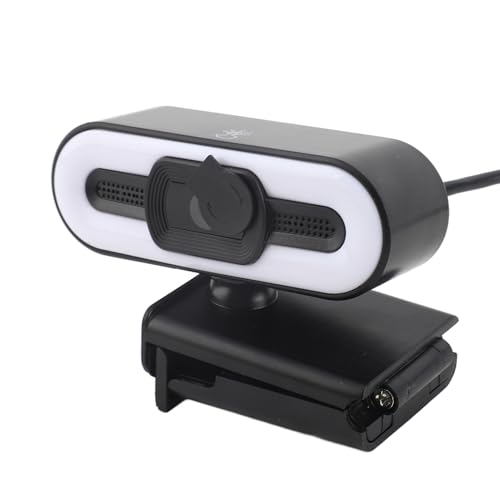 Cuifati 4K Kamera Internetowa na PC z Wbudowanym Mikrofonem, Kamera Konferencyjna Wideo USB z Jasnym światłem Wypełniającym, Aparat Komputerowy na Komputer Stacjonarny, Spotkania i
