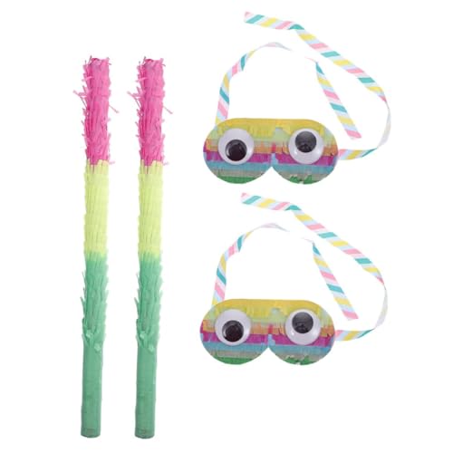 Bâtons à piñata multicolores POPETPOP accessoires lunettes jeux de fête