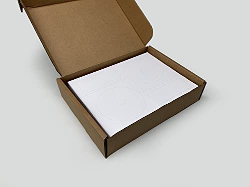 Image of CD /DVD Label Full Face | Qty 2000 Disc, 2000 Spine | 1000 Sheets Total | Permanent White Matte | Inkjet & Laser Compatible | Memorex Small Center Style | Easy to Peel | Made in USA | Blank Label