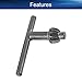 Auniwaig 3Pcs Drill Chuck Key, 5mm Pilot 15mm Gear Diameter, Carbon Steel, Black, for 0.6-6mm Drill Chucks