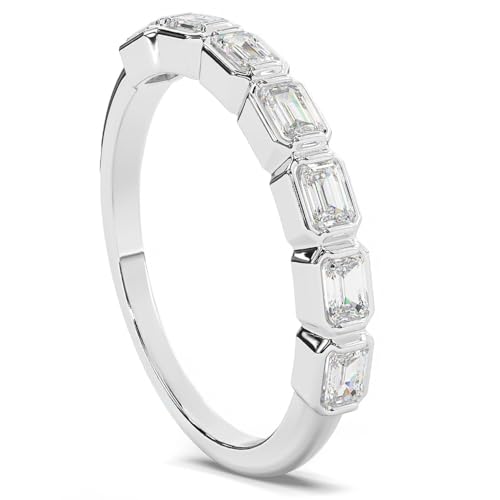 Pompeii 5/8Ct Baguette Cut Wedding Ring Anniversary Band 14k Gold Lab Grown (G/H,VS2-SI1)