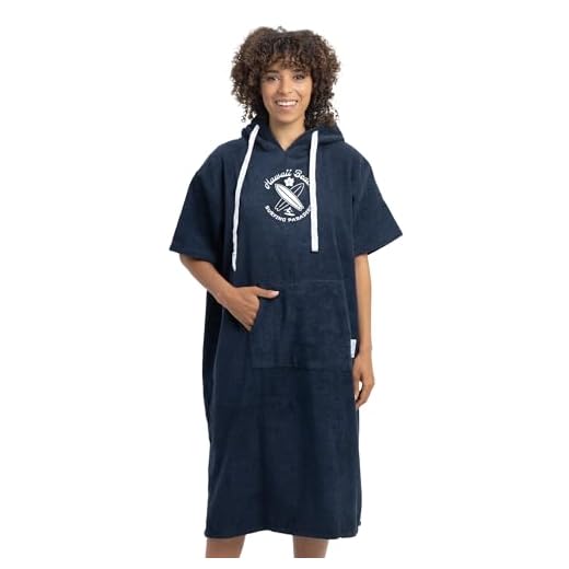 HOMELEVEL Kinder Baby Strandkleid Mädchen Poncho Badeponcho Handtuch Cape Baumwollmischung Velours Frottee Badetuch mit Kapuze 3 HOMELEVEL Damen und Herren Frottee Surfponcho mit Kapuze und Stickerei 100% Baumwolle Strandponcho Poncho Badeponcho