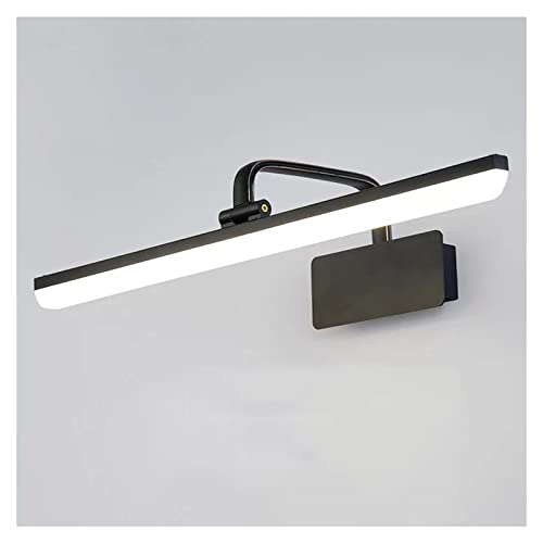 Miroir avant lumière noir étanche et anti-éclaboussures pour salle de bain