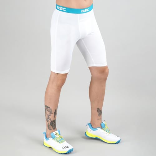 Image of DSC Men's Compression Shorts, Half Tight Athletic Underlayer for Workout, Gym, Sports & Cycling - Breathable Muscle Support