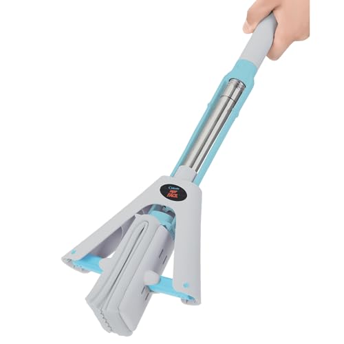 Rodo Mop Fácil Cabo Extensor Aço Inox Celeste