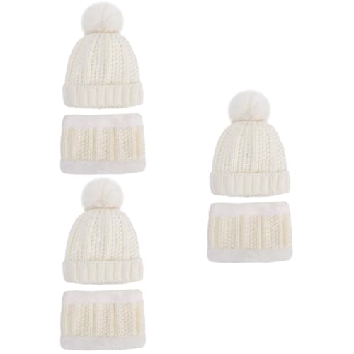 Sombrero de invierno infantil con tejido de acrílico térmico y cuello alto