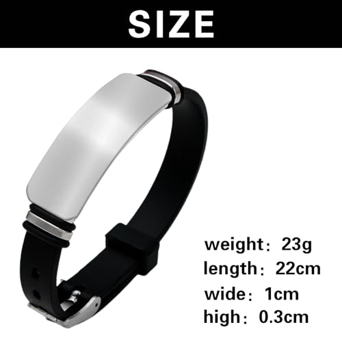 Personalized Photo Bracelet for Men Women Custom Silicone ID Bracelets Engraved Picture Name Bracelet Customized Gift for Boyfriend Wristband Valentine’s Father’s Mother’s Day4