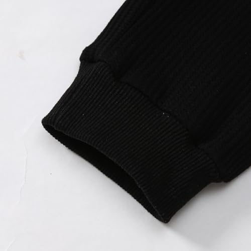 Image of Kid Toddler Boy Clothes Color Block Sweatshirt and Casual Pants 2Pcs Boys Fall Winter Outfits 1-5T