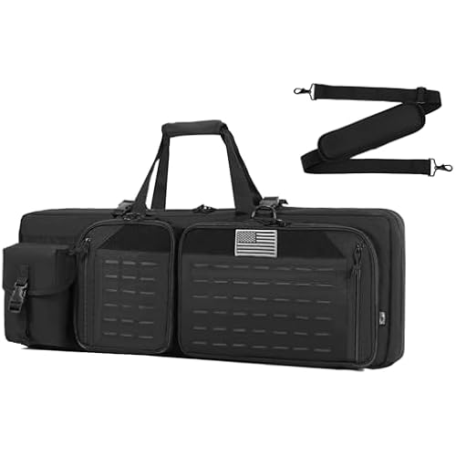 DBTAC Urban Classic Tactical Double Long Gun Bag Soft Rifle Case Pistol Transportation Case w/Backpack Strap for Range Shooting Outdoor Hunting | 32" 36" 42" 48"