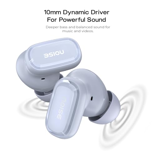 Image of Noise Buds Connect 3 Truly Wireless Earbuds with 40H of Playtime, Quad Mic with ENC, Low Latency, 10mm Driver, BT V5.4(Sage Green)