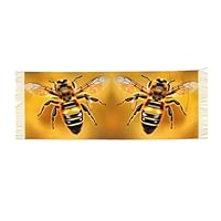 Bee Flying Print Women'S Cashmere Feel Shawl Wrap Scarf Warm Scarf Poncho Cape For Women Evening Dresses