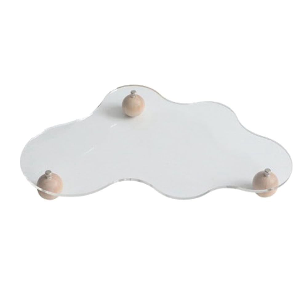 CTRLZS Irregular Cloud Shape Acrylic Cosmetic Tray Transparent Earrings Jewelry Display Rack Desktop Organizer, Display Stand