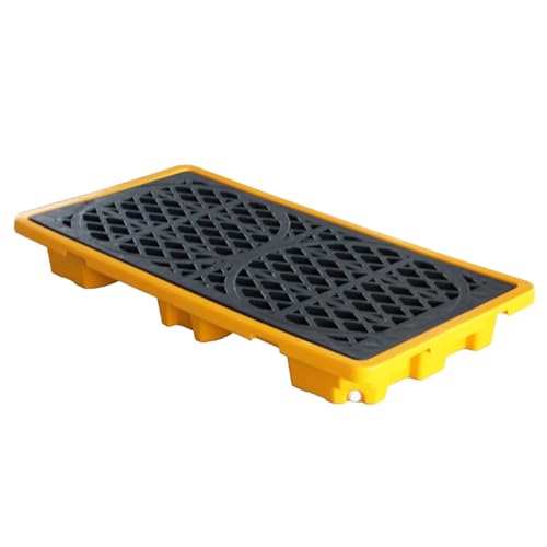 Plataforma de contención de derrames, paleta de almacenamiento antideslizante, almacén modular, garaje, uso industrial, palé de polietileno, cubeta de pintura apilable, bandeja a prueba de