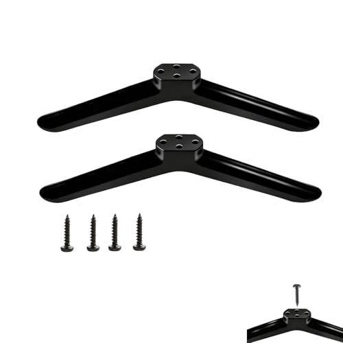 2 Pcs TV Legs,Replacement Stand for Samsung TV,Universal TVs Stand Base Pedestal Feet Kit Non-Slip Black Desktop Television Leg Replacement with Screws Easy to Install Compatible with Lg/Sharp/Hisense