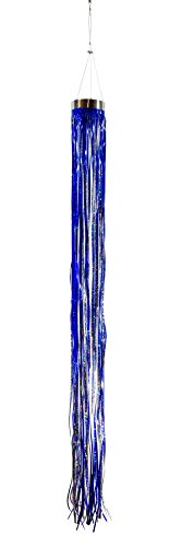 West Coast Design Studios in The Breeze Blue Holographic Mylar Windsock Hanging Decoration - Decorative & Humane Bird & Pest Deterrent