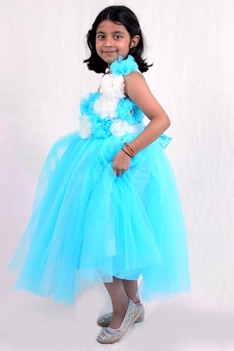 Image of TILISM Girl's Net Fit and Flare Maxi Wedding Dress | $P