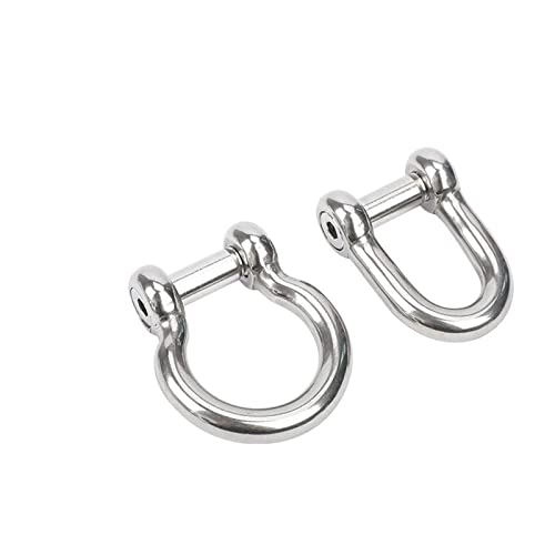 d Ring, Stainless Shackle,Small Shackle,Stainless Steel 304 Tensile M5-M20 HEX Socket Countersunk Pin Or Bow Type Anchor Shackle(M14 2pcs,Bow Shape)