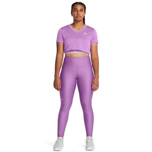 Image of Under Armour Womens HeatGear Armour High Waisted Pocketed No-Slip Leggings