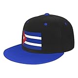 ROSIHODE Cute Cuba Flag Baseball Hat Men Women Adjustable Baseball Cap Outdoors Cuban Blue Flat Brim Hats Trucker Hats